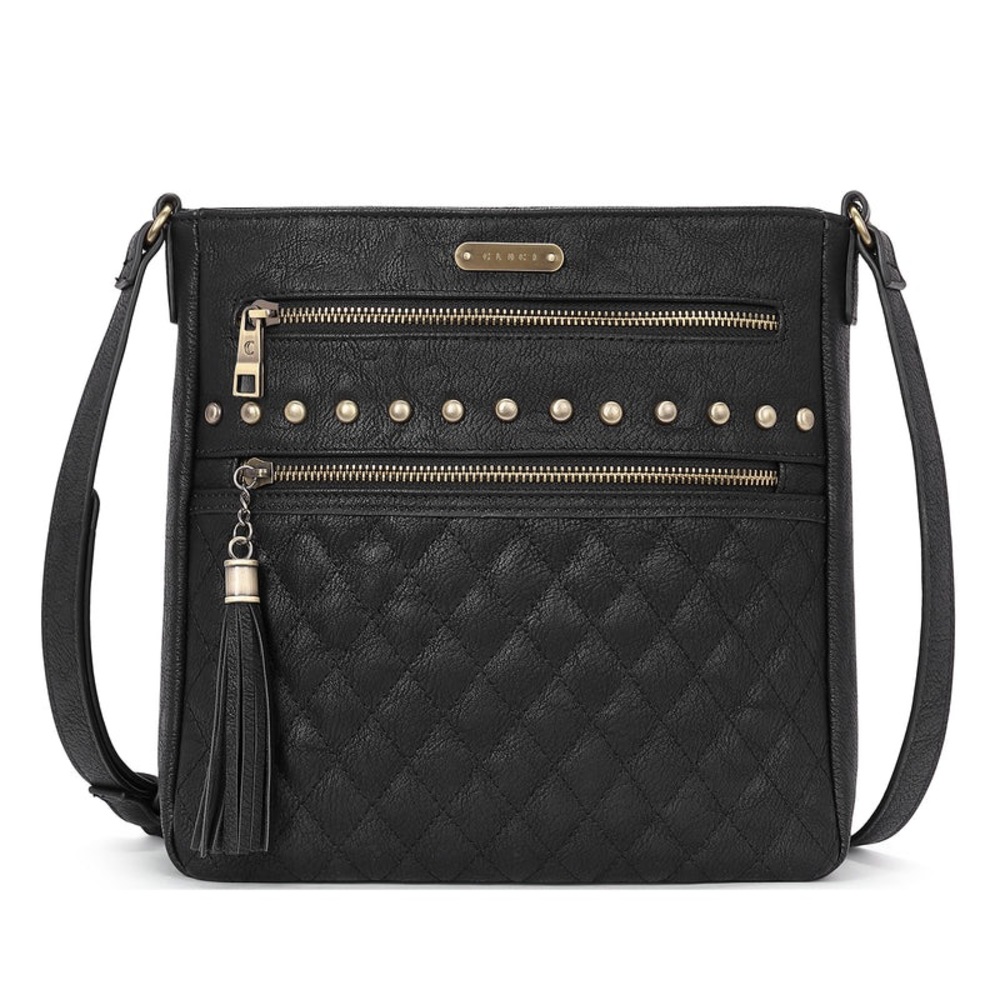 CLUCI Crossbody Vegan Leather Messenger Tassel Bag Multiple Pockets